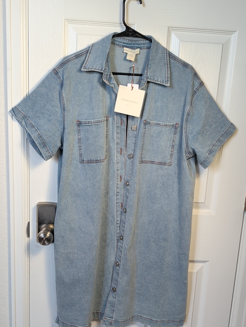 Cynthia Rowley Light Blue Denim Midi Dress